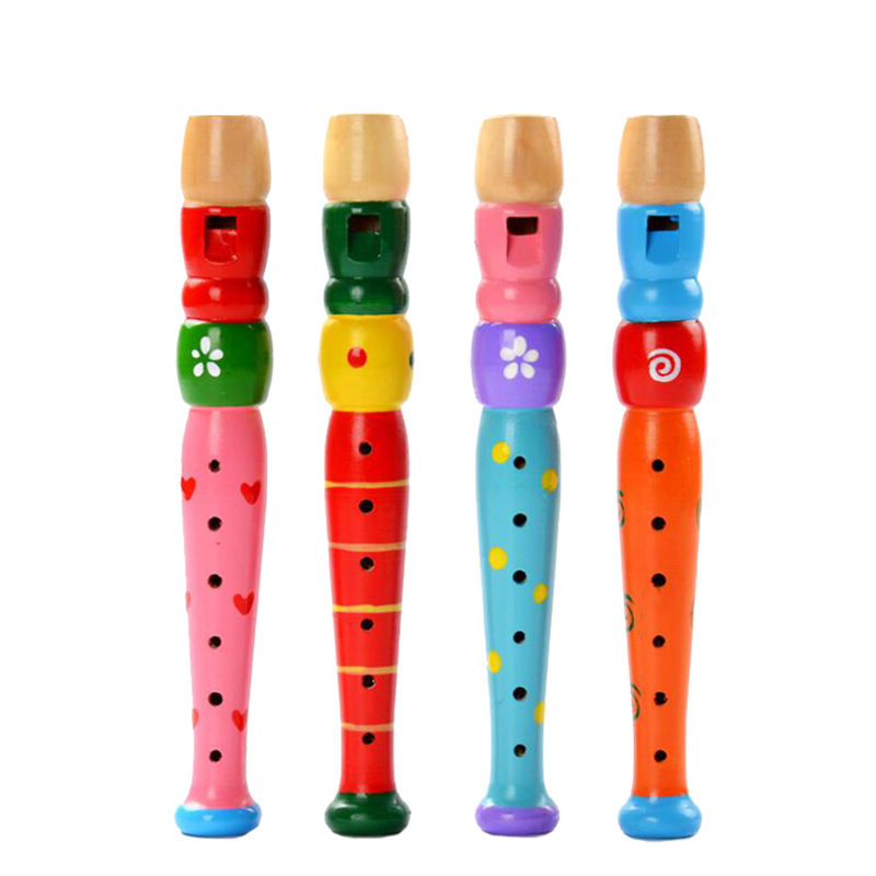 Musical Instrument Project - Flauta de madeira colorida, instrumento musical,