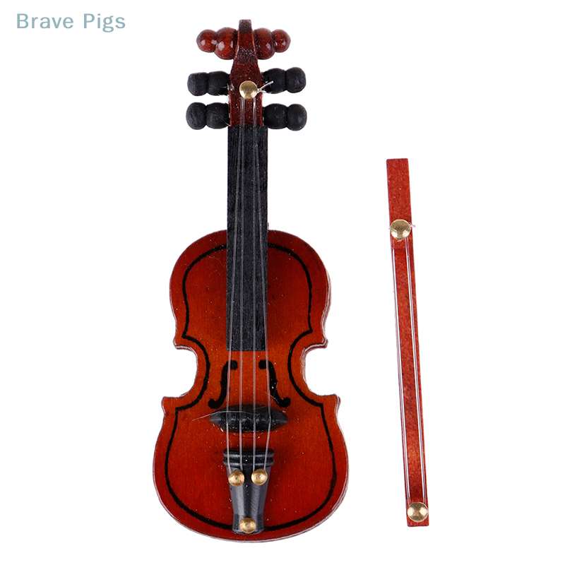 Musical Instrument Veena - Violino para casa de bonecas, mini