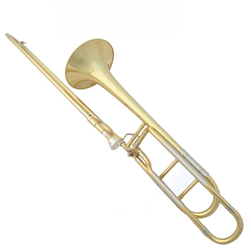 Musical Instrument Trombone - Trombone Tenor Conversível de Latão Dourado
