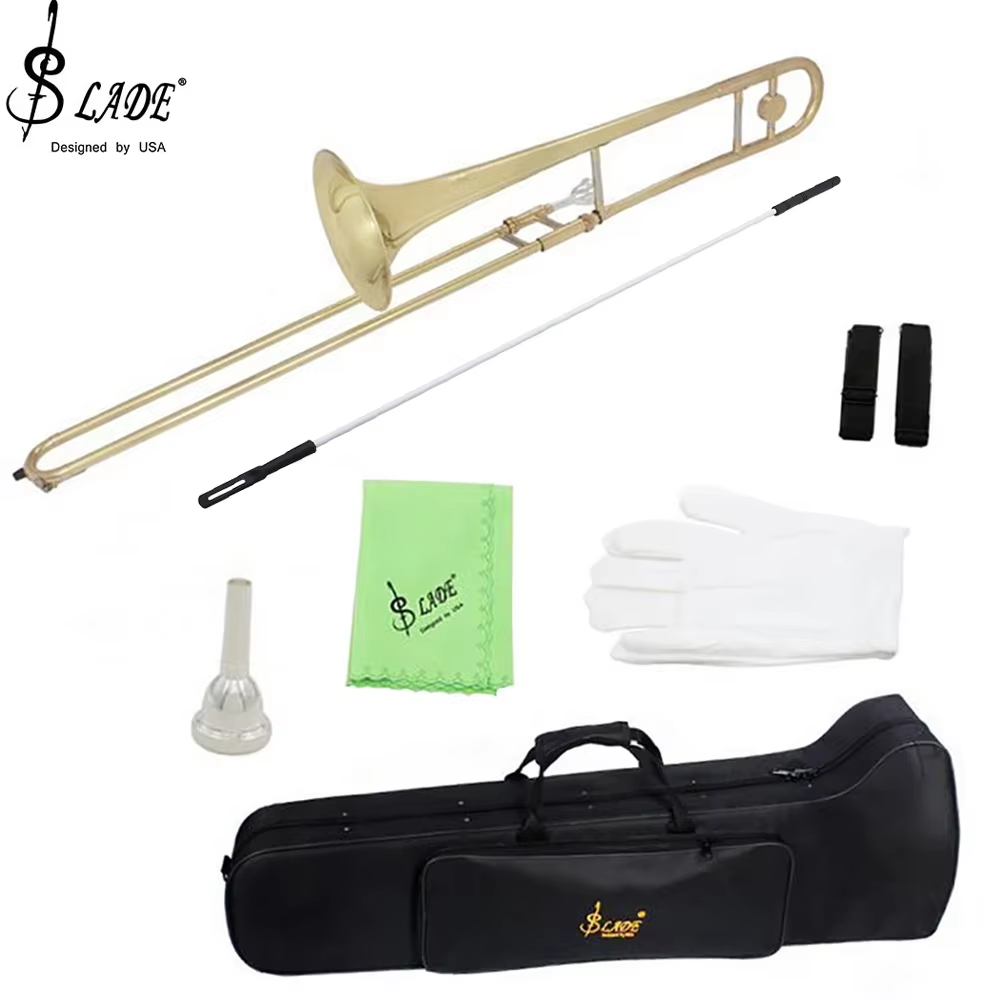 Bb alto trombone lacado ouro p - Musical Instrument Trombone avaliação e preço