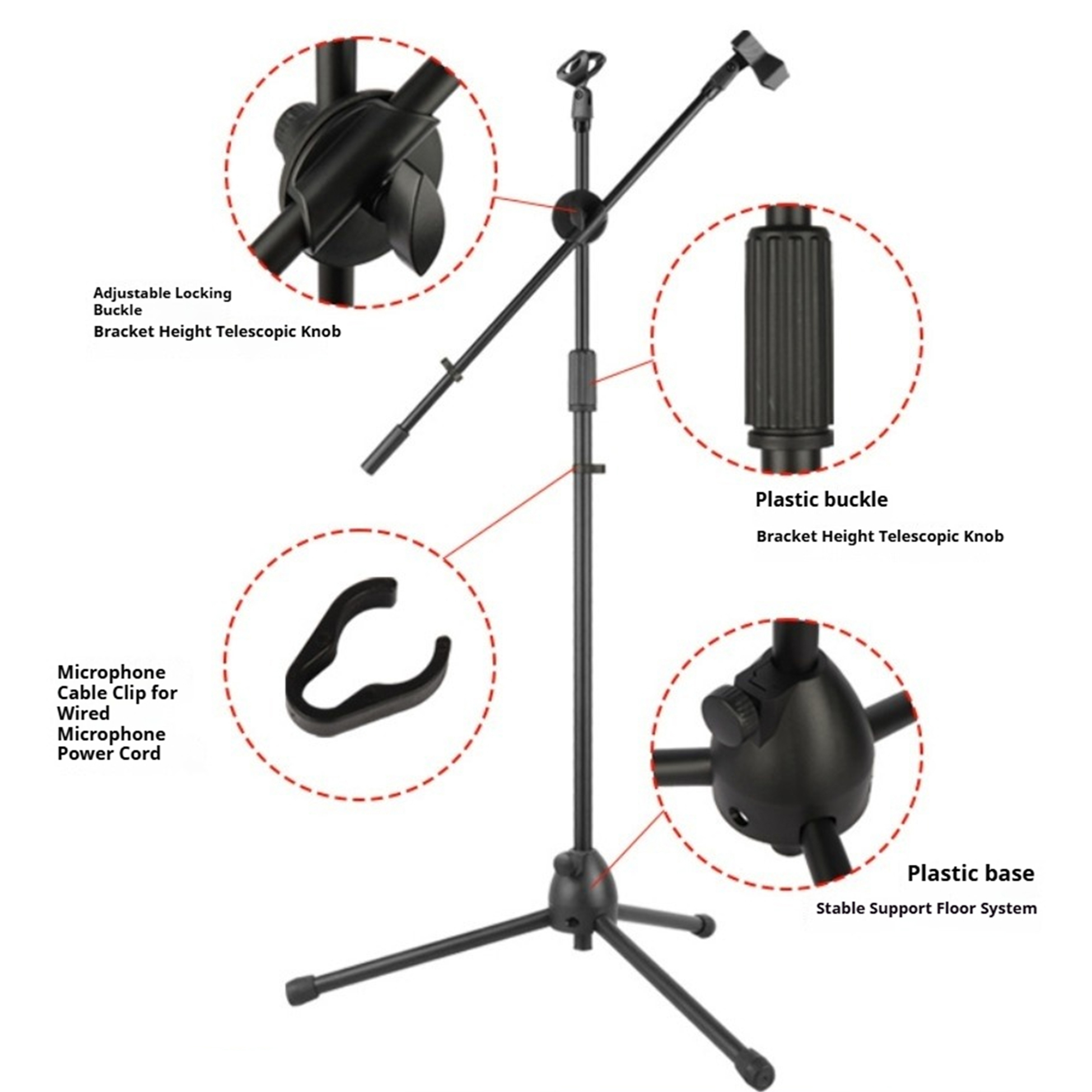 Suporte de Microfone de Chão c - Musical Instrument Craft avaliação e preço