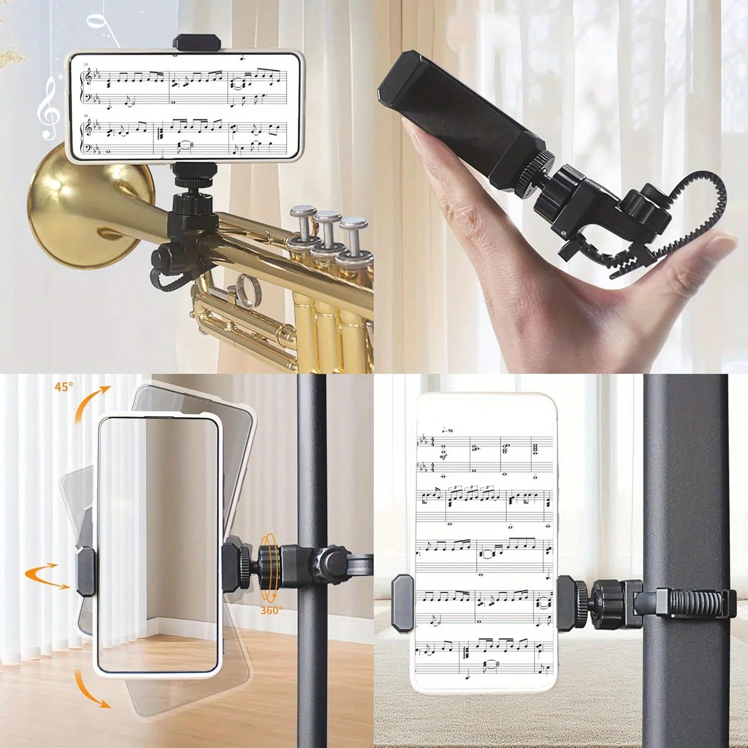 Suporte de Telefone com Clipe  - Musical Instrument Trombone avaliação e preço