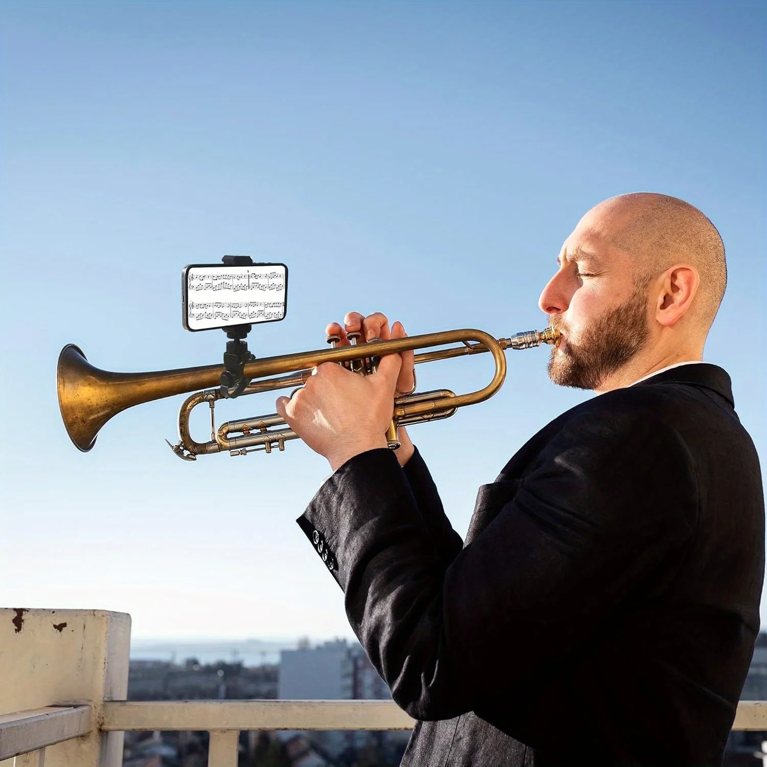 Suporte de Telefone com Clipe  - Musical Instrument Trombone avaliação e preço