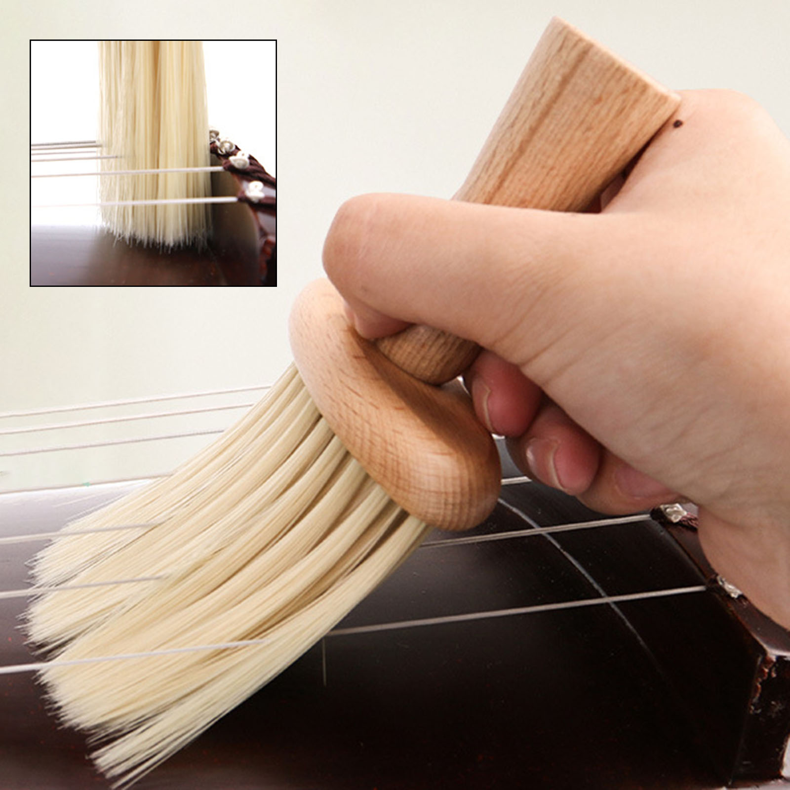Guzheng escova de limpeza cerd - Musical Instrument Veena avaliação e preço